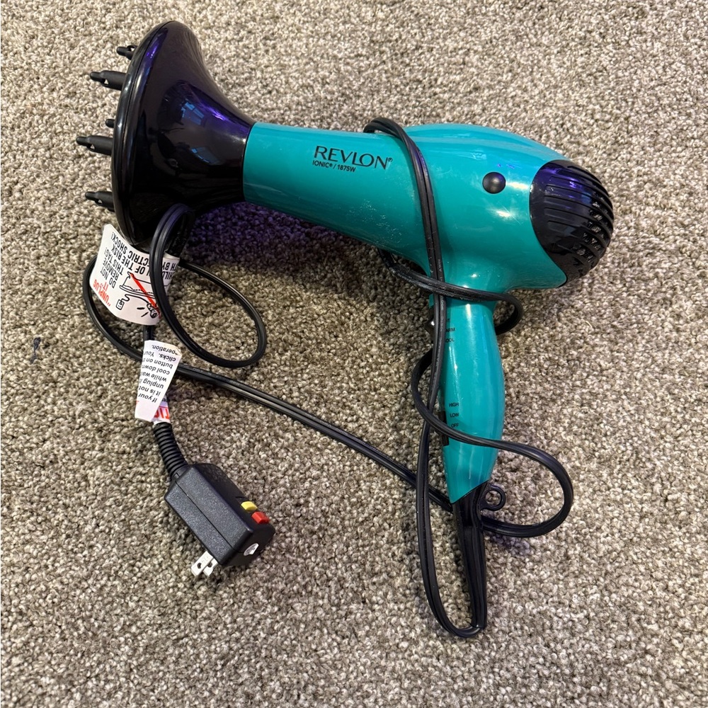 Revlon Turquoise Hair Dryer with Diffuser